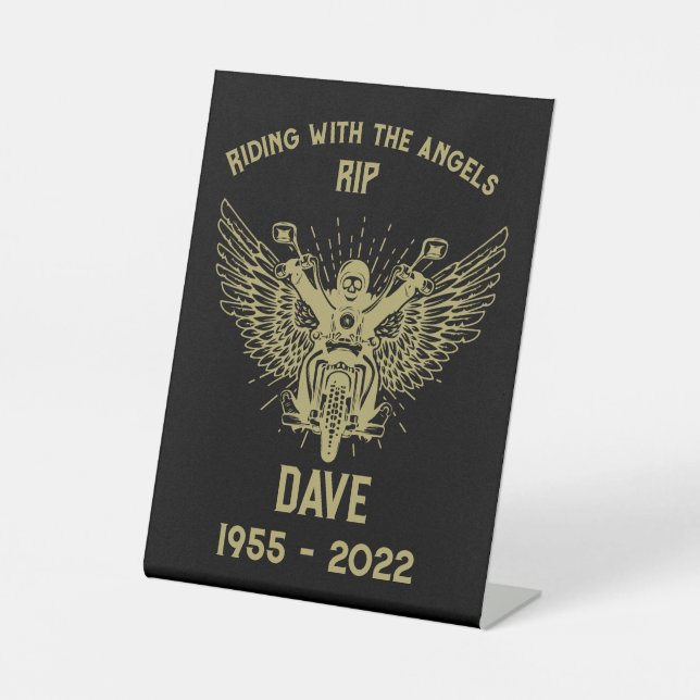 Expositor En L Funeral de moto en memoria (Anverso)