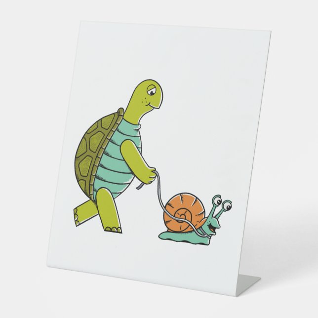 Expositor En L Funny Animals Turtle And Snail (Anverso)