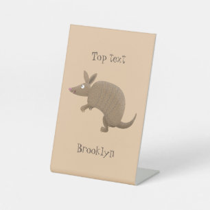 Expositor En L Funny armadillo feliz personalizado ilustracion