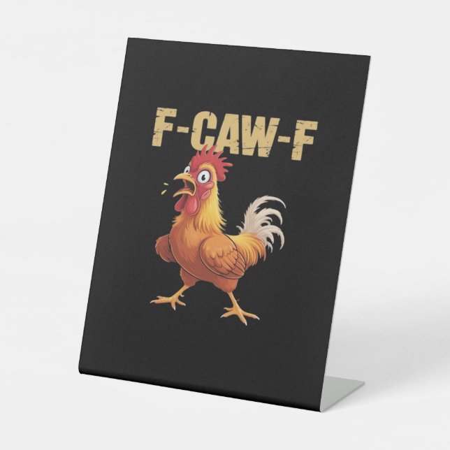 Expositor En L Funny F-Caw-F Chicken Retro Style (Anverso)