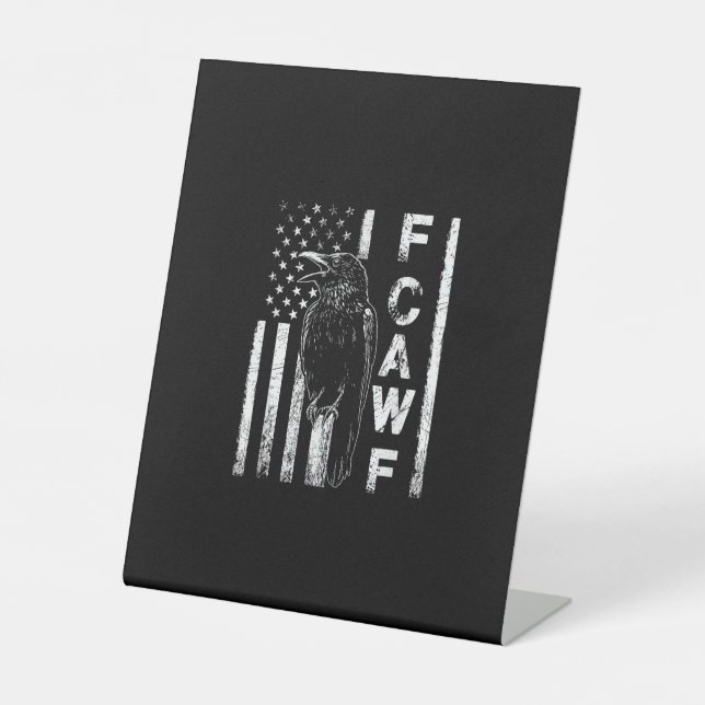 Expositor En L Funny F Caw F Crow With USA Flag (Anverso)