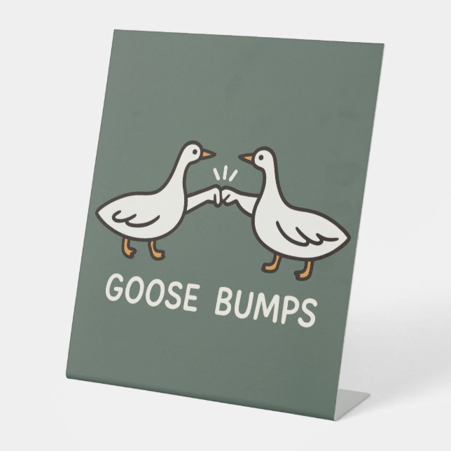 Expositor En L Funny Goose Bump Personalizado | Fist Bump Geese A (Anverso)