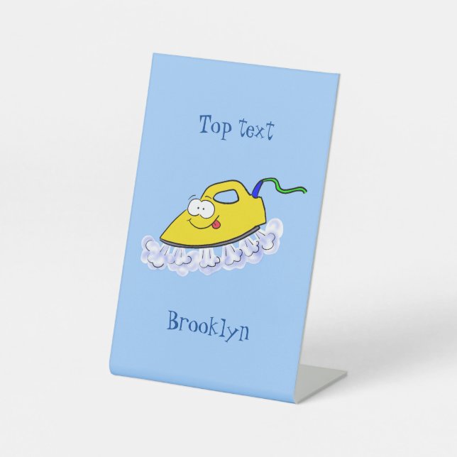 Expositor En L Funny ilustracion de lavandería de hierro personal (Anverso)