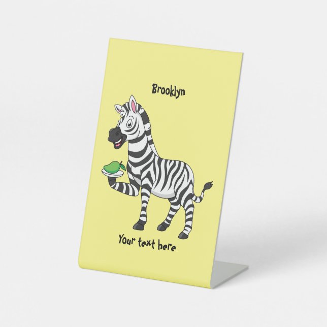 Expositor En L Funny ilustracion de personalizado de cebra (Anverso)