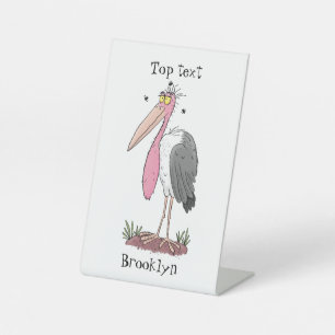 Expositor En L Funny marabou stork personalizado