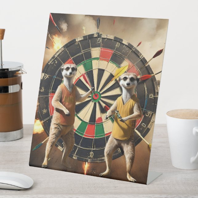 Expositor En L Funny Meerkat Darts Superstars, (In Situ)