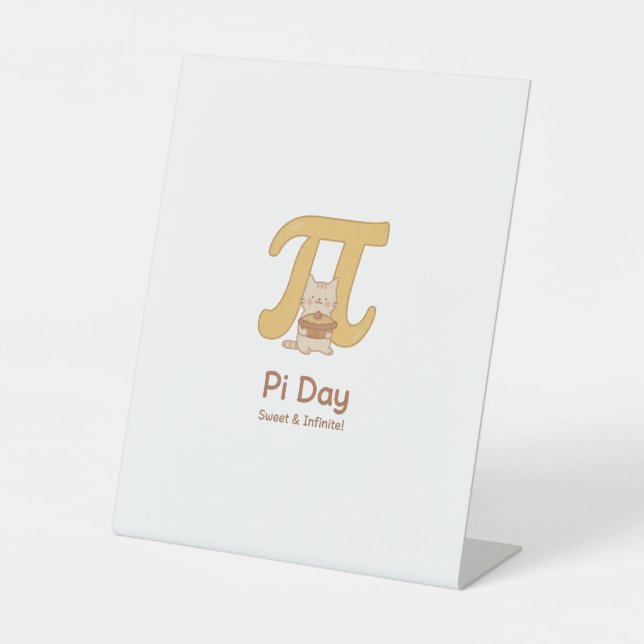 Expositor En L Funny Pi Day Animal with Pie – Math Lover Gift (Anverso)
