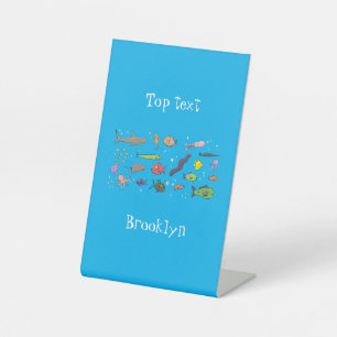 Expositor En L Funny sea creatures cartoon illustration pattern