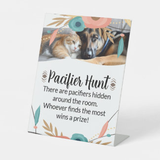 Expositor En L Furry Big Brothers Baby Shower Pacifier Hunt Game