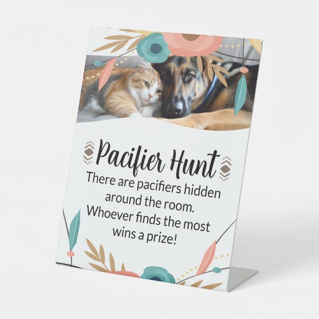 Expositor En L Furry Big Brothers Baby Shower Pacifier Hunt Game (Anverso)