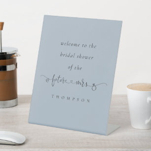 Expositor En L Futuro Sra. Nombre Script Blue Welcome Bridal Show