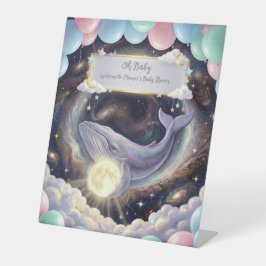 Expositor En L Galaxy Whale Baby Shower Welcome Sign