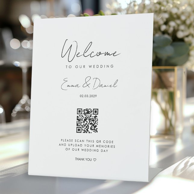 Expositor En L Galeria de Boda de código QR de bienvenida (Subido por el creador)