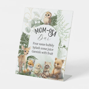 Expositor En L Ganado de Woodland Greenery Bar Momosa Baby Shower