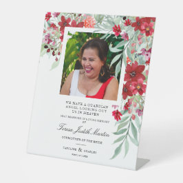 Expositor En L Garland tradicional de tonos rojos