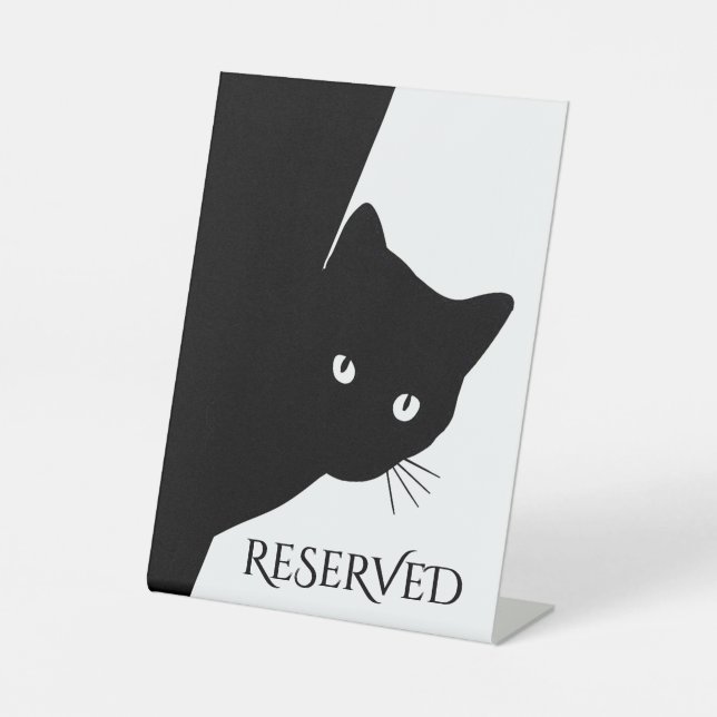 Expositor En L Gato Negro Astuto Reservado (Anverso)