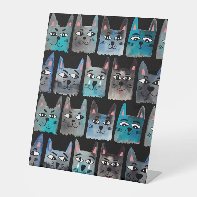 Expositor En L Gatos azules (Anverso)