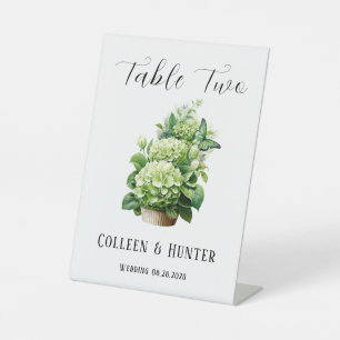 Expositor En L Geen Hydrangea Butterfly Table Number Rótulo