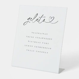 Expositor En L Gelato Flavors Dessert Table Wedding Party Sign