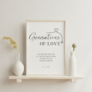 Expositor En L Generaciones de amor Modern Calligraphy Boda
