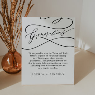 Expositor En L Generaciones de Bodas de caligrafía romántica