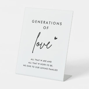 Expositor En L Generaciones De Rótulos Del Día De La Boda De Amor