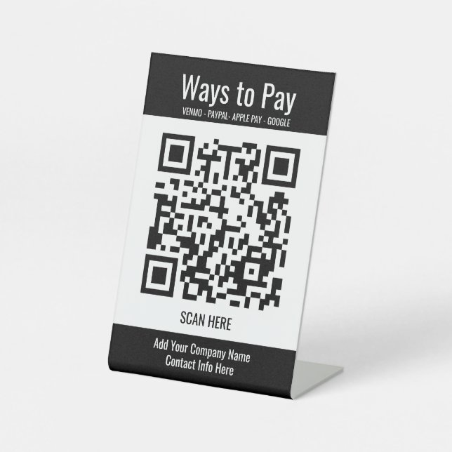 Expositor En L Generar código QR gratis en Rótulo Venmo (Anverso)