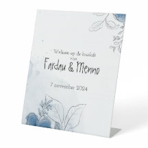 Gepersonaliseerd welkomstsbord bruiloft