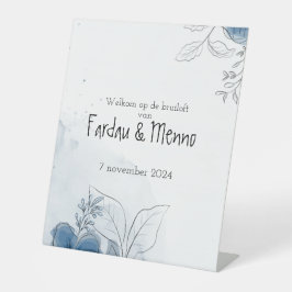 Expositor En L Gepersonaliseerd welkomstsbord bruiloft 