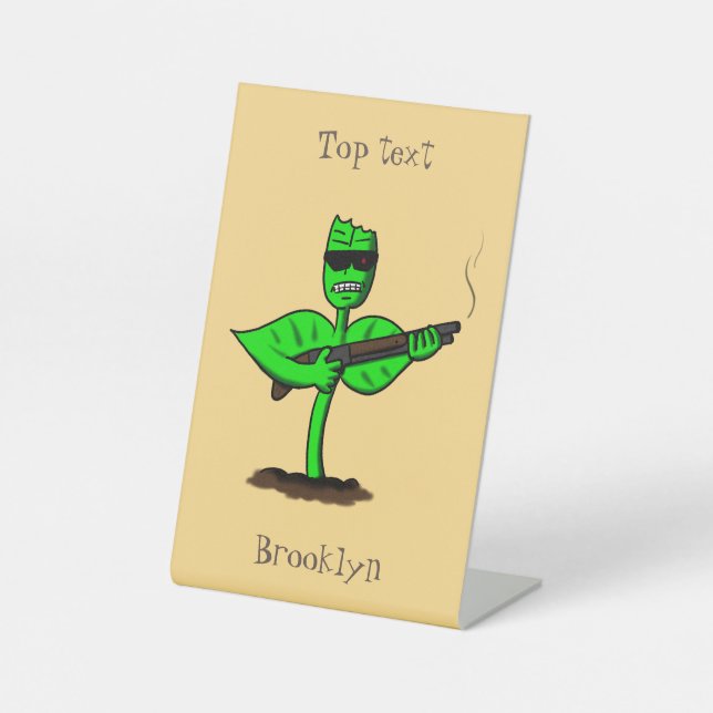 Expositor En L Germinator cyborg personalizado divertido (Anverso)