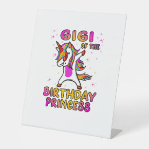 Expositor En L Gigi de la niña princesa del cumpleaños - Abuela D