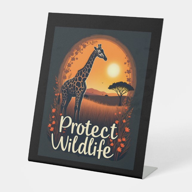 Expositor En L Giraffe del tanque de Savanna Top (Anverso)