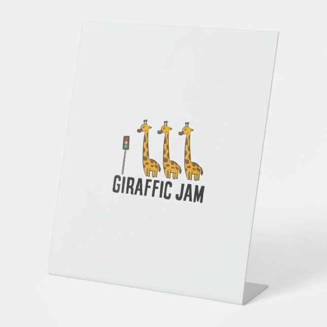 Expositor En L Giraffic Jam Funny Giraffe Giraffe Pun Cute (Anverso)