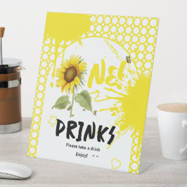 Expositor En L Girasol con mariposas bebidas de cumpleaños 1