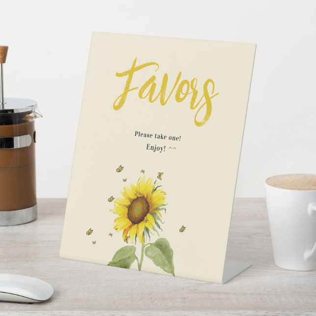 Expositor En L Girasol con mariposas favoritas de Baby Shower (In Situ)