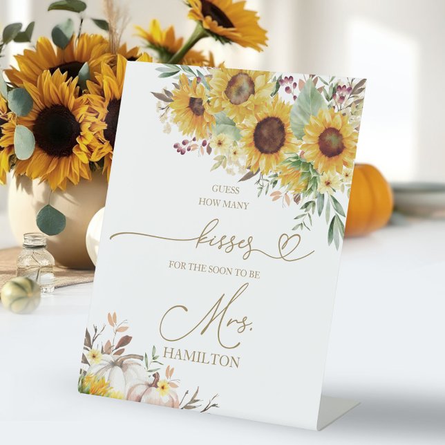 Expositor En L Girasol de calabaza cuántos besos Rótulo (Subido por el creador)