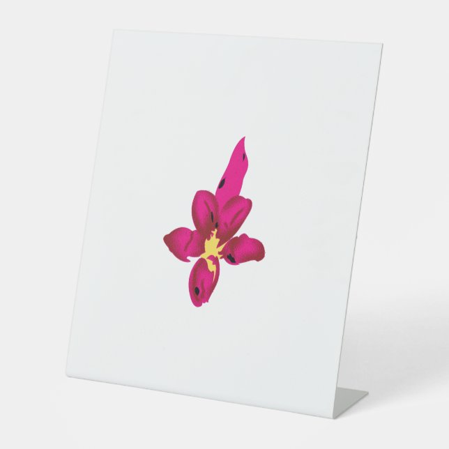 Expositor En L Girly Design, Light Gold, Purplish Red (Anverso)