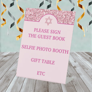 Expositor En L Glam Pink Crea Tu Propio Bat Elegante Mitzvah