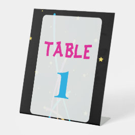 Expositor En L Glow Party Table Numbers – Neon & Fun