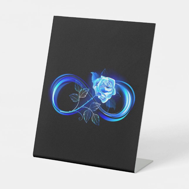 Expositor En L Glowing infinity with blue rose (Anverso)