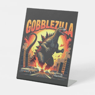 Expositor En L Gobblezilla Spooky Turquía Acción de Gracias Gobbl