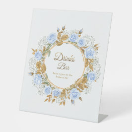 Expositor En L Gold-Kissed Blue Rose Bridal