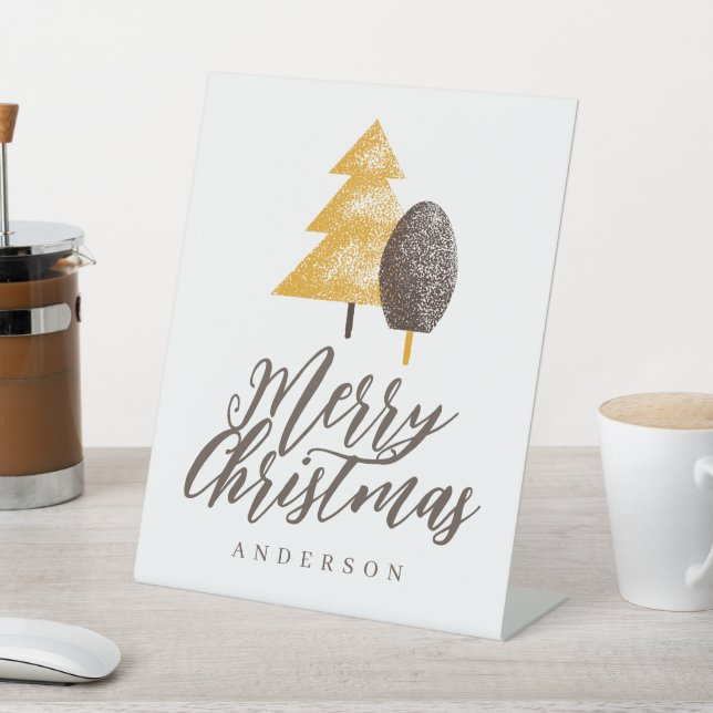 Expositor En L Gold Tree Script Feliz Navidad (In Situ)