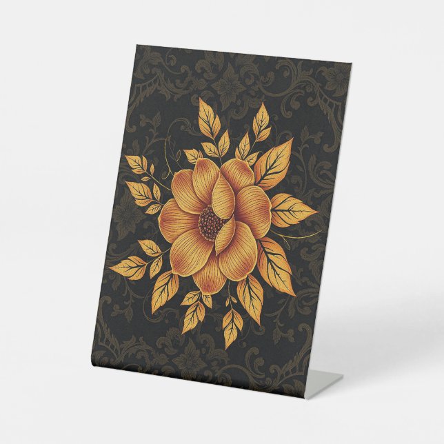 Expositor En L Golden Bloom Floral (Anverso)
