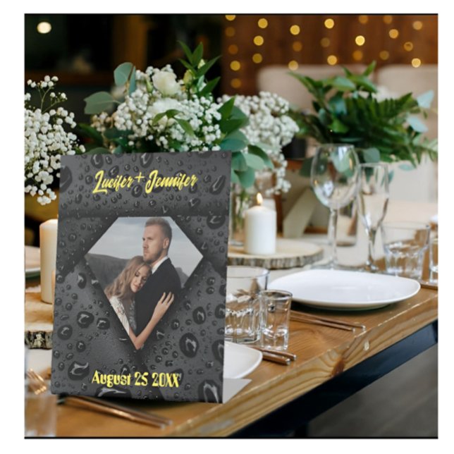 Expositor En L Golden Diamond Modern Elegant Customized Wedding (Subido por el creador)