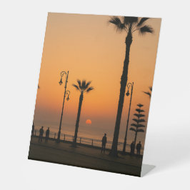 Expositor En L Golden Sunset Through Palms - Tranquilo Wall Art