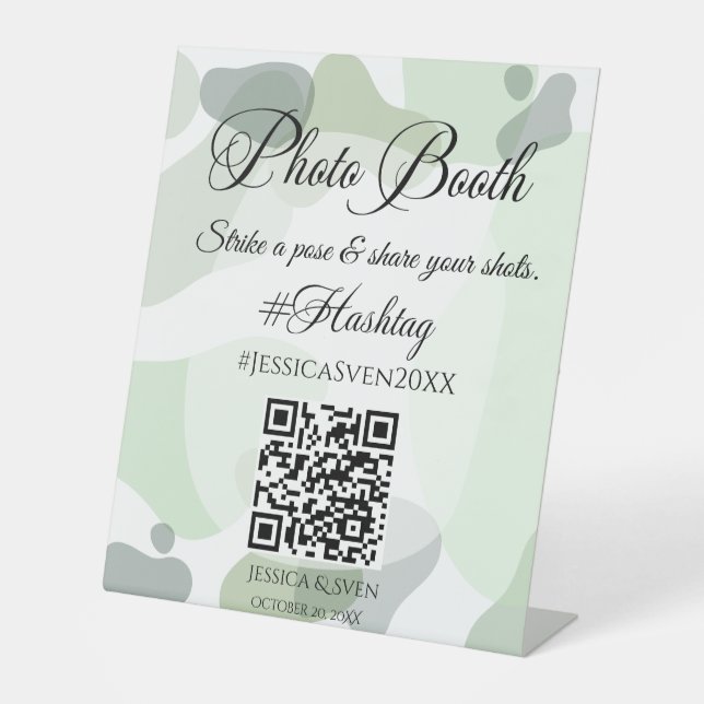 Expositor En L Goma orgánica Boda geométrico cuerpo fotográfico (Anverso)