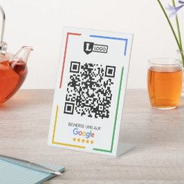 Expositor En L Google Bewertungs mit QR code 