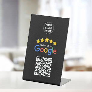 Expositor En L Google Business Review 5 Star Qr Code Black