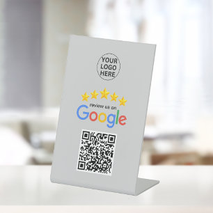 Expositor En L Google Business Review 5 Star Qr Code Gray
